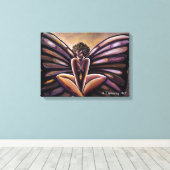 Madame Butterfly III Stretched Canvas Print (Insitu (Houten vloer))
