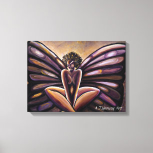 Madame Butterfly III Stretched Canvas Print