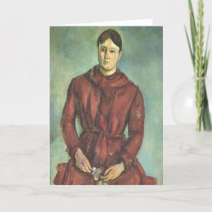 Madame Cezanne in een Rode Dress - Paul Cezanne Kaart