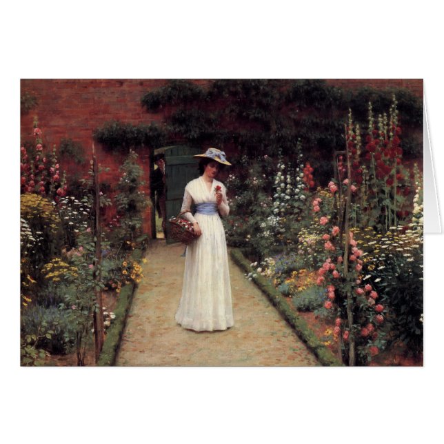 Madame dans un jardin - Edmund Blair Leighton (Devant horizontal)