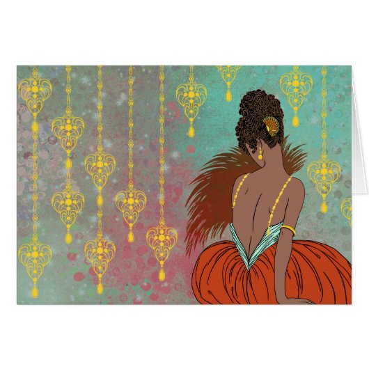 Madame d'art déco avec des bijoux - BIANCA : Été (Devant Horizontal)