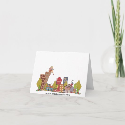 Madame de Flamant rose "vous remercient" carte (Dos)