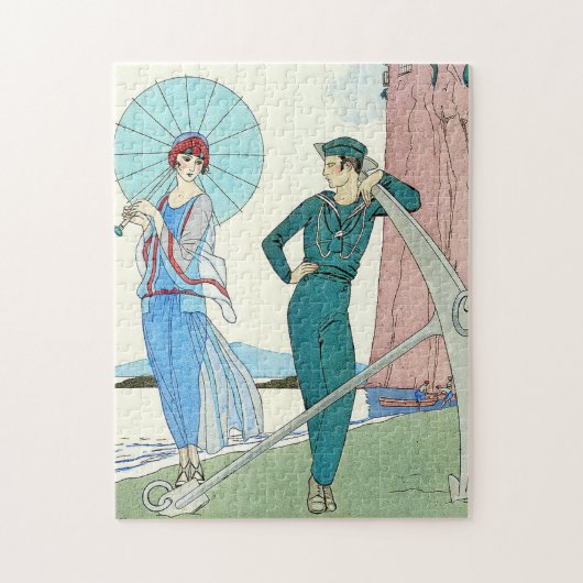Madame de Georges Barbier au puzzle de plage (Vertical)