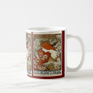 Madame de Nouveau d'art et tasse de lis