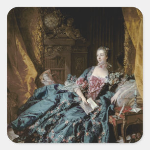 Madame de Pompadour, 1756 Vierkante Sticker