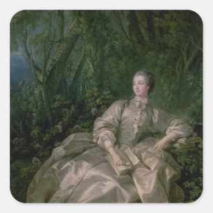 Madame de Pompadour, 1758 Vierkante Sticker