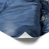 Madame de Pompadour blaast een blauwe kauwgom Perfect Poster (Hoek)