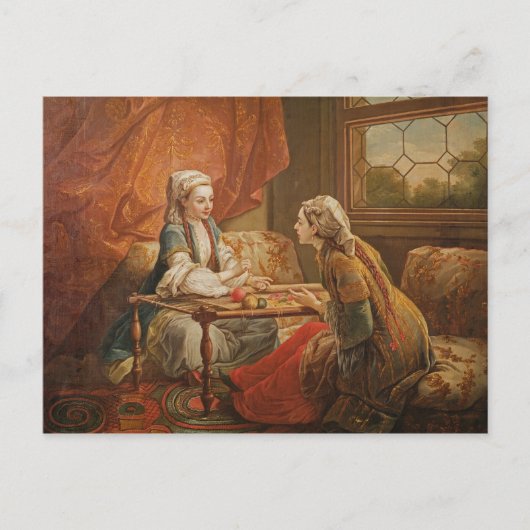 Madame de Pompadour in de rol van fortuneteller Briefkaart (Voorkant)