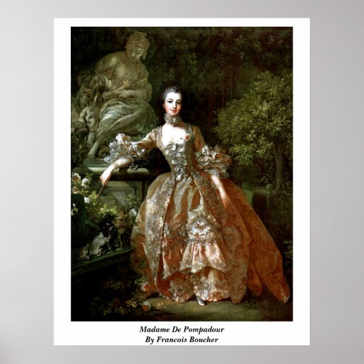 Madame de Pompadour van Francois Boucher Poster (Voorkant)