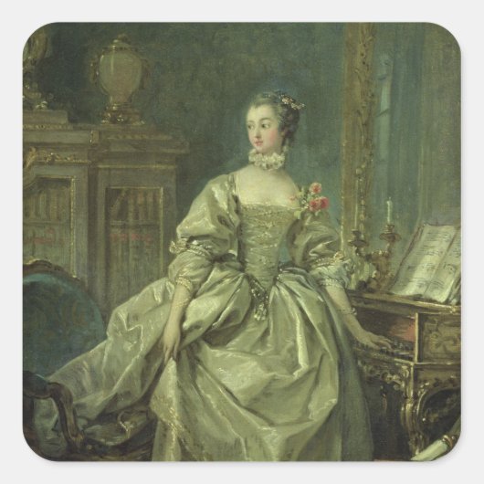 Madame de Pompadour Vierkante Sticker (Voorkant)