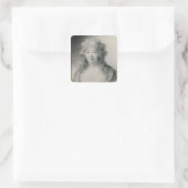 Madame de Stael 1810 Vierkante Sticker (Tas)