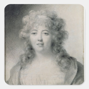Madame de Stael 1810 Vierkante Sticker