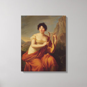 Madame de Stael als Corinne Canvas Afdruk