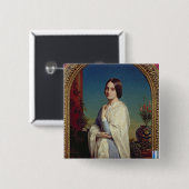 Madame Edouard Dubufe 1842 Vierkante Button 5,1 Cm (Voorkant /achterkant)