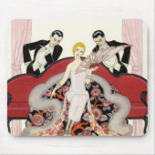 Madame élégante dans le tapis de souris d'art déco (Devant)