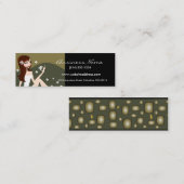 Madame élégante - petit carte de visite (carte de (Devant / Derrière)