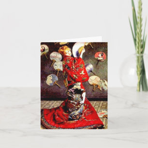 Madame en costume japonais par Monet Carte pour no