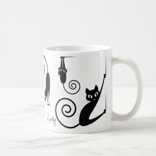 Madame folle Mug de chat, avec les chats élégants