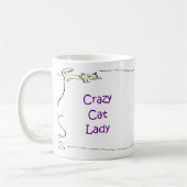Madame folle Mug Rightie Bigger de chat (Gauche)