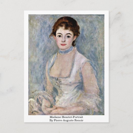 Madame Henriot-Portrait van Pierre-Auguste Renoir Briefkaart (Voorkant)