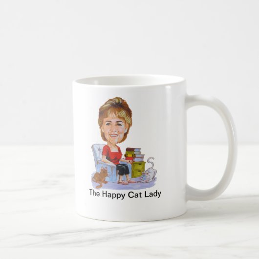 Madame heureuse Mug de chat (Droite)