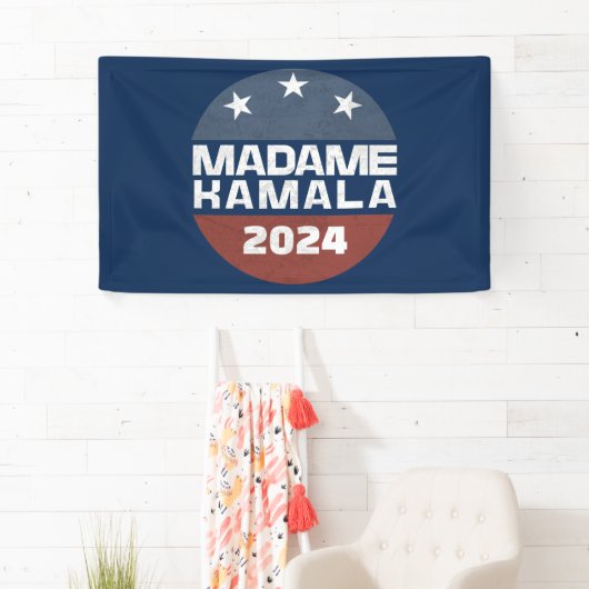 Madame Kamala Harris 2024 voor President Patriotic Spandoek (Insitu)