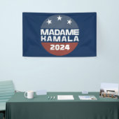 Madame Kamala Harris 2024 voor President Patriotic Spandoek (Beurs)