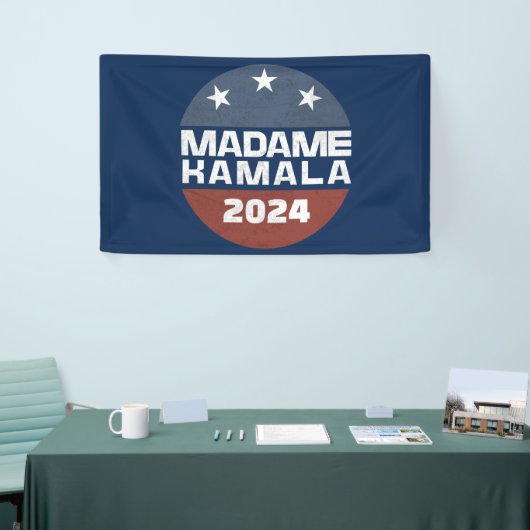 Madame Kamala Harris 2024 voor President Patriotic Spandoek (Beurs)