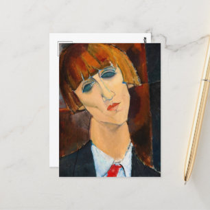 Madame Kisling, 1917 door Amedeo Modigliani Briefkaart