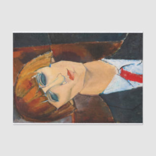 Madame Kisling, 1917 door Amedeo Modigliani Tissuepapier