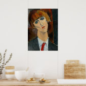 Madame Kisling - Amedeo Modigliani Fine Art Poster (Keuken)