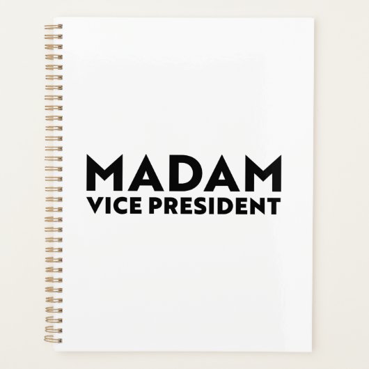 Madame la Vice-Présidente, typographie moderne noi (Devant)