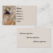 Madame latine vintage carte de visite de Mucha (Devant / Derrière)