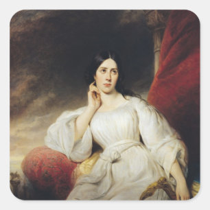 Madame Malibran in de Rol van Desdemona, 1830 Vierkante Sticker