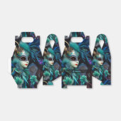 Madame Masquerade Blauwgroen Gable Bedankdoosjes (Uitgevouwen)