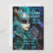 Madame Masquerade Teal Kaart (Voorkant)