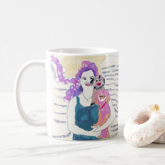 Madame Mug de Chin de Japonais (Avec donut)
