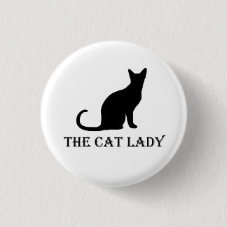 Madame Pinback Badge Button de chat