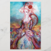 MADAME POMPADOUR, bleu doux blanc papeterie (Devant)