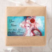 MADAME POMPADOUR, lichtroze blauw Etiket (Insitu)