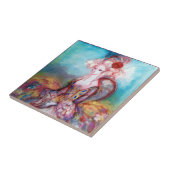 MADAME POMPADOUR or bleu rose céramique Carreaux (Côté)