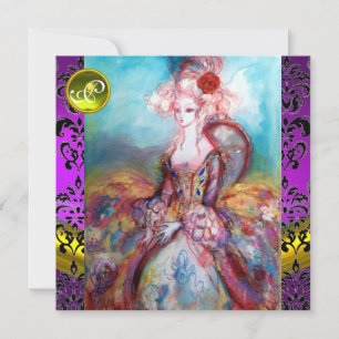 MADAME POMPADOUR PAARS BLACK DAMASKMONOGRAM KAART