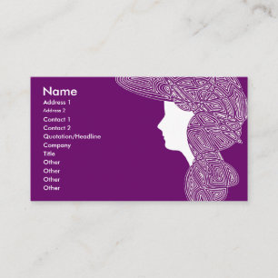 Madame pourpre carte de visite