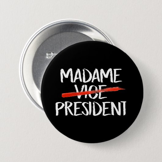 Madame President Ronde Button 7,6 Cm (Voorkant /achterkant)