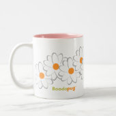 Madame Pug Mug (fleurs de White&Gray) (Gauche)
