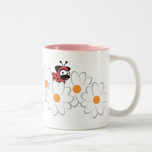 Madame Pug Mug (fleurs de White&Gray) (Droit)