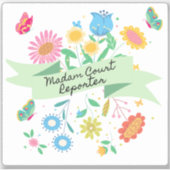 Madame Reporter Spring Floral Sticker (Devant)