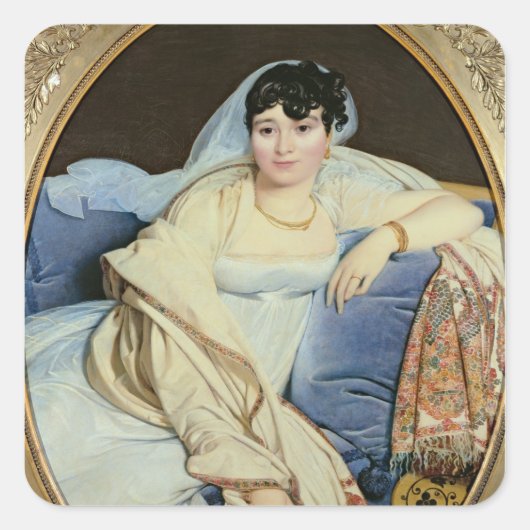 Madame Riviere nee Marie Francoise Jacquette Vierkante Sticker (Voorkant)