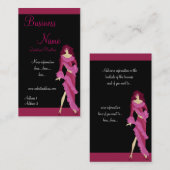 Madame rose cartes de visite de mode de robe (Devant / Derrière)