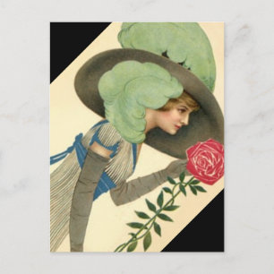 Madame rose vintage Invitation Postcards
